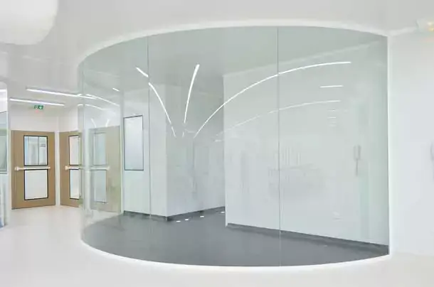 curved glass viewing areas